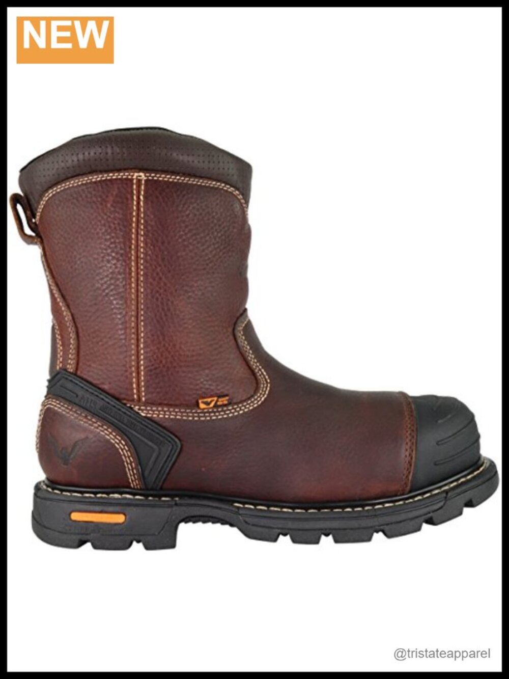8" Side Zip Wellington Work Boots Full Grain Leather Composite Safety Toe EH
